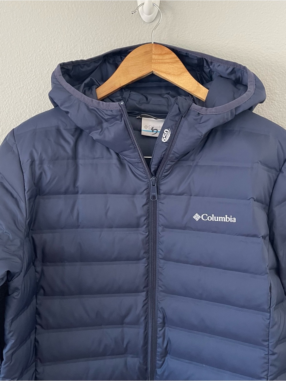 Columbia Women's Lake 22 Down Long Hooded Jacket Size XL Dark Blue - Picture 5 of 9